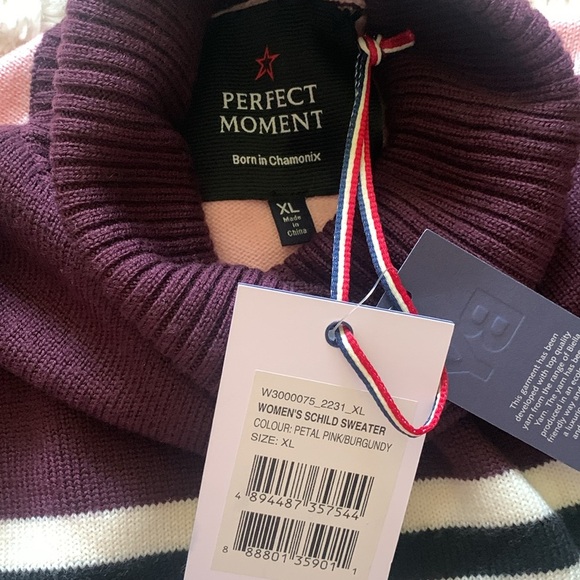 NWT Perfect moment schild ski sweater in pink/burgundy - Picture 11 of 14